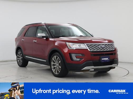 Red 2017 Ford Explorer Platinum