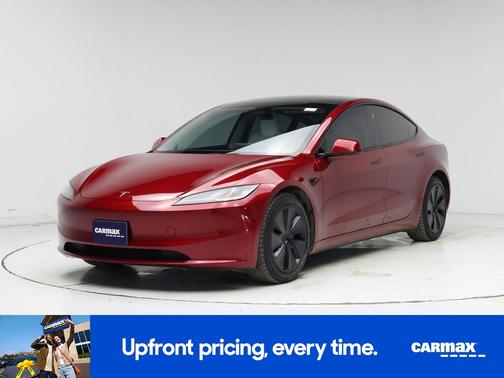 Red 2024 Tesla Model 3 Long Range