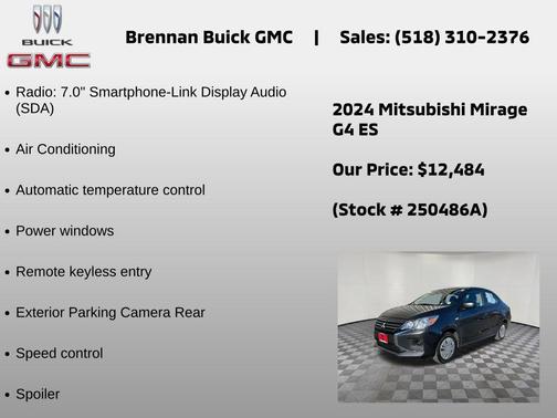 Graphite Gray Metallic 2024 Mitsubishi Mirage G4 ES