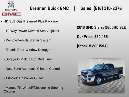 Dark Slate Metallic 2019 GMC Sierra 2500 SLE