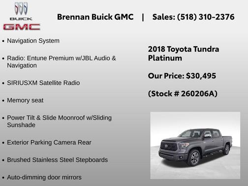 Magnetic Gray Metallic 2018 Toyota Tundra Platinum