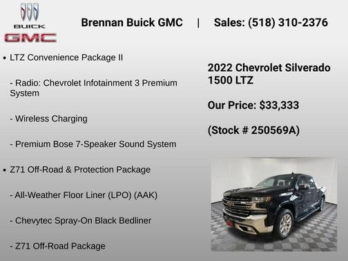 Black 2022 Chevrolet Silverado 1500 Limited LTZ
