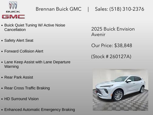 White Frost Tricoat 2025 Buick Envision Avenir AWD