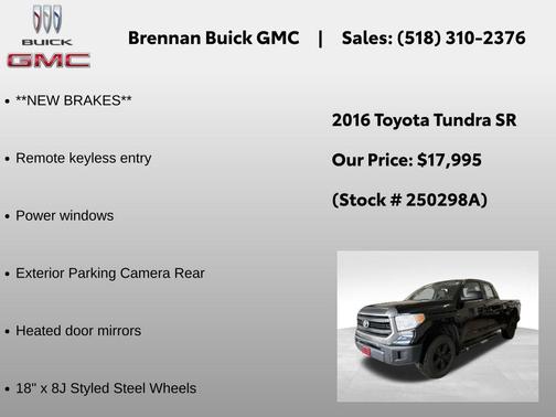 Black 2016 Toyota Tundra SR