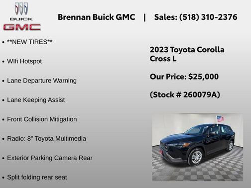 Jet Black 2023 Toyota Corolla Cross L