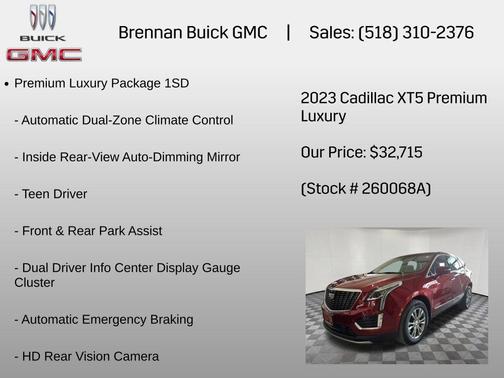Radiant Red Tintcoat 2023 Cadillac XT5 Premium Luxury