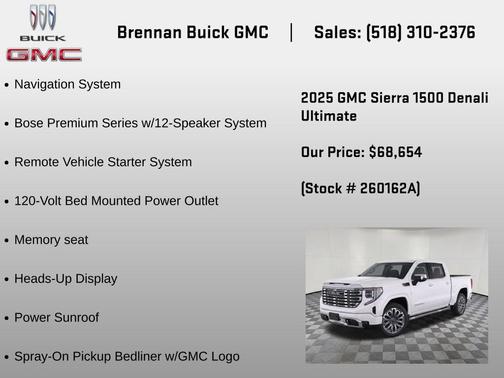 White Frost Tricoat 2025 GMC Sierra 1500 Denali Ultimate