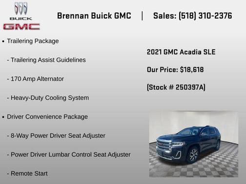 Midnight Blue Metallic 2021 GMC Acadia SLE