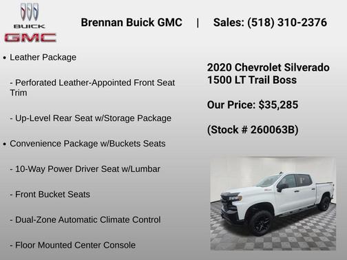 Summit White 2020 Chevrolet Silverado 1500 LT Trail Boss