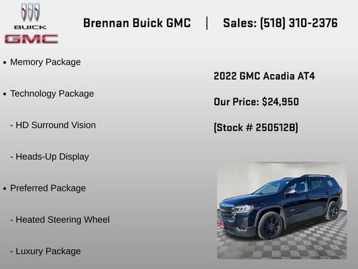 Midnight Blue Metallic 2022 GMC Acadia AWD AT4