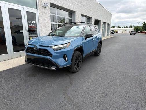 Cavalry Blue/Midnight Black Metallic 2024 Toyota RAV4 Hybrid SE