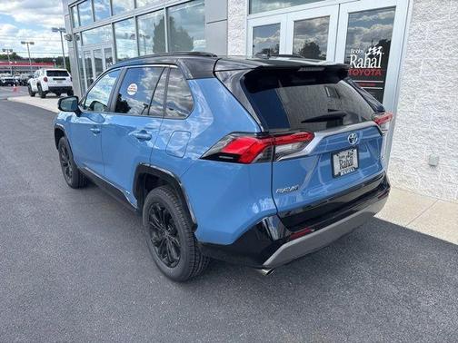 Cavalry Blue/Midnight Black Metallic 2023 Toyota RAV4 Hybrid SE