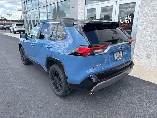 Cavalry Blue/Midnight Black Metallic 2023 Toyota RAV4 Hybrid SE
