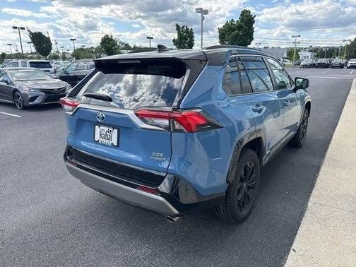 Cavalry Blue/Midnight Black Metallic 2023 Toyota RAV4 Hybrid SE