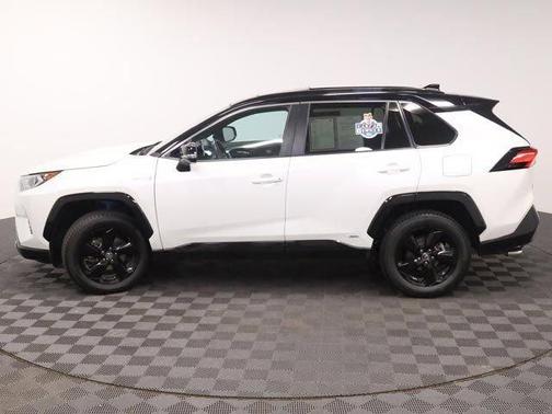 Blizzard Pearl w/Midnight Black Roof 2020 Toyota RAV4 Hybrid SE