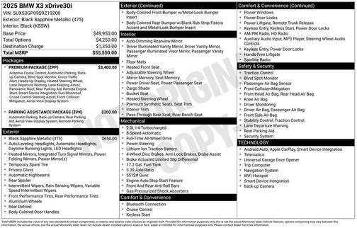 2025 BMW X3 30 xDrive