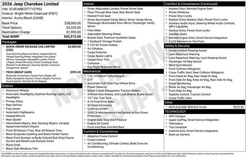 2026 Jeep Cherokee Limited