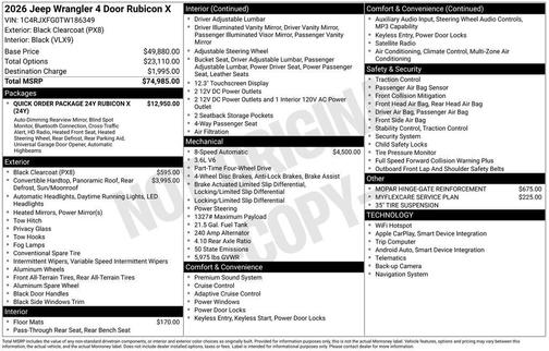 2026 Jeep Wrangler Rubicon