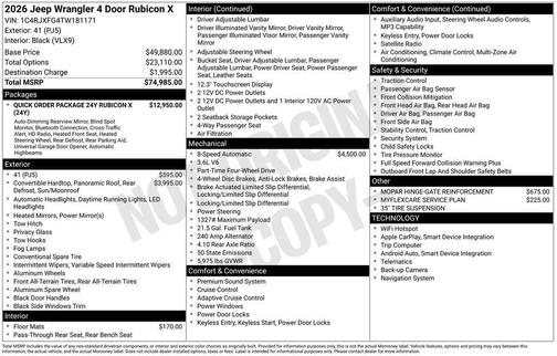 2026 Jeep Wrangler Rubicon