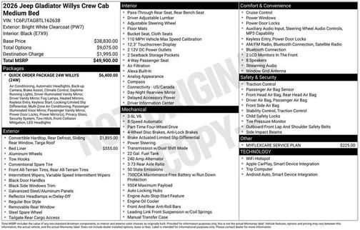 2026 Jeep Gladiator Willys
