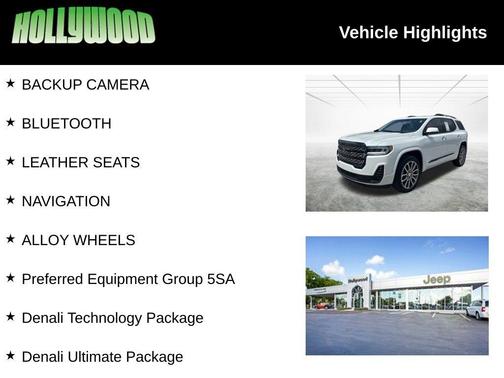 White Frost Tricoat 2023 GMC Acadia Denali