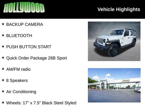 Bright White Clearcoat 2022 Jeep Wrangler Unlimited Sport
