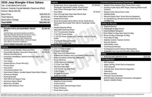 2026 Jeep Wrangler Sahara