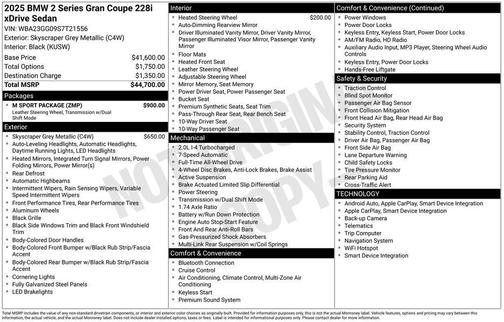 2025 BMW 228 Gran Coupe i