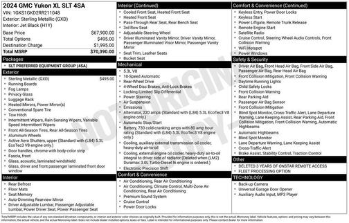 2024 GMC Yukon XL SLT