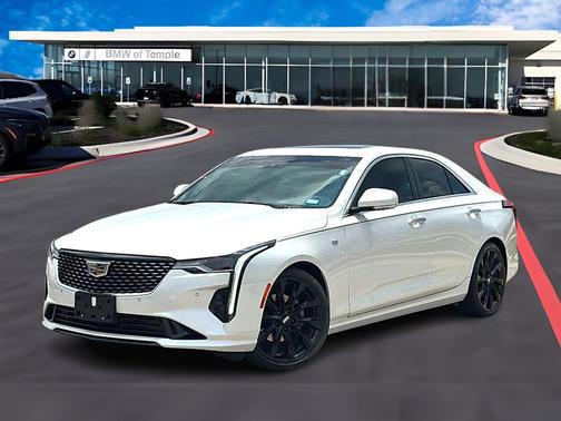 Crystal White Tricoat 2023 Cadillac CT4 Premium Luxury