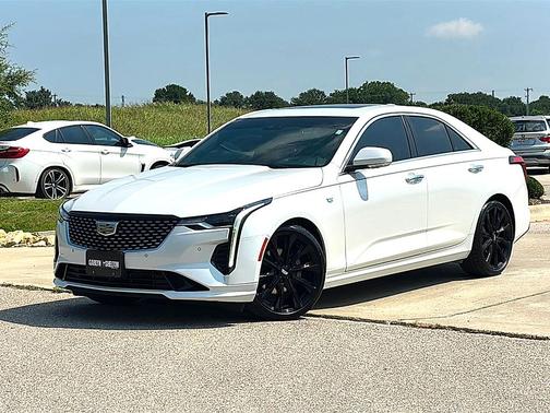 Crystal White Tricoat 2023 Cadillac CT4 Premium Luxury