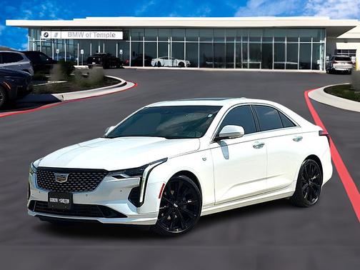 Crystal White Tricoat 2023 Cadillac CT4 Premium Luxury