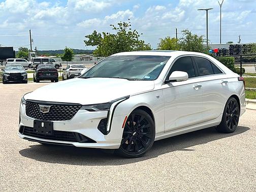 Crystal White Tricoat 2023 Cadillac CT4 Premium Luxury