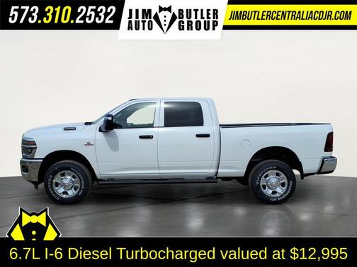 Bright White Clearcoat 2026 RAM 2500 Tradesman Crew Cab 4x4 6'4' Box