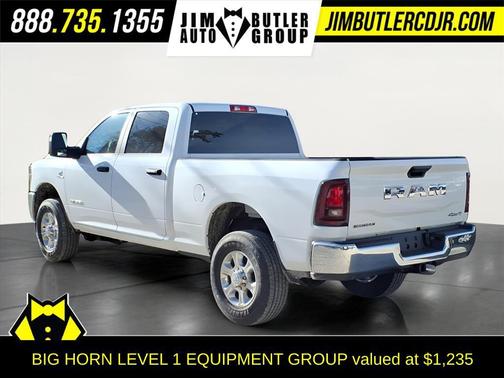 Bright White Clearcoat 2026 RAM 2500 Big Horn Crew Cab 4x4 6'4' Box