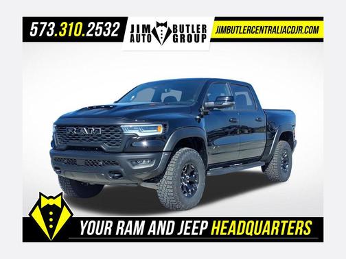 Diamond Black Crystal Pearlcoat 2026 RAM 1500 RHO Crew Cab 4x4 5'7' Box