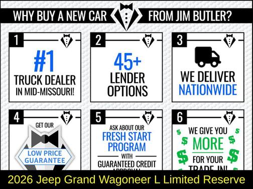 High Gloss Black 2026 Jeep Grand Wagoneer L Limited Reserve 4x4