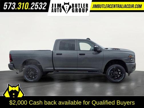Ceramic Gray Clearcoat 2026 RAM 2500 Black Express Crew Cab 4x4 6'4' Box