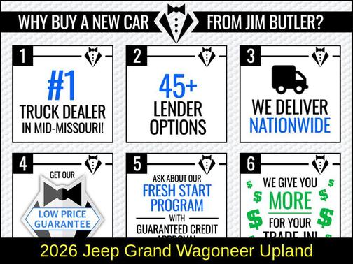 Bright White Clearcoat 2026 Jeep Grand Wagoneer Upland