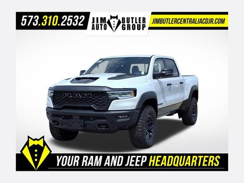 Bright White Clearcoat 2026 RAM 1500 RHO Crew Cab 4x4 5'7' Box