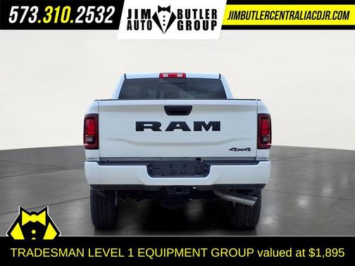 Bright White Clearcoat 2026 RAM 2500 Black Express Crew Cab 4x4 6'4' Box