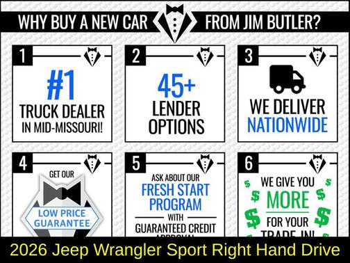 Bright White Clearcoat 2026 Jeep Wrangler Sport