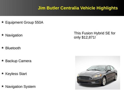 2019 Ford Fusion Hybrid SE