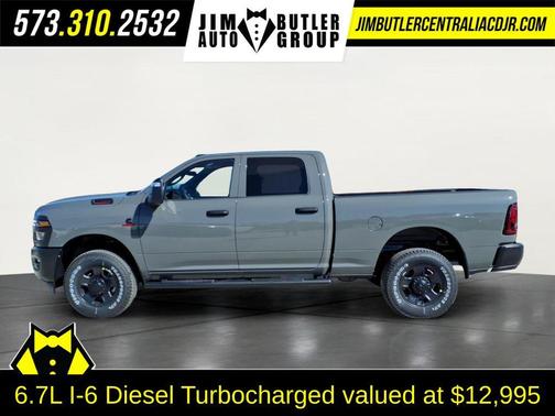 Ceramic Gray Clearcoat 2026 RAM 2500 Tradesman Crew Cab 4x4 6'4' Box