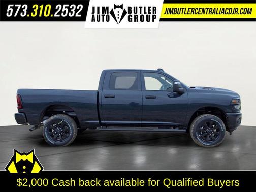 Forged Blue Metallic 2026 RAM 2500 Black Express Crew Cab 4x4 6'4' Box