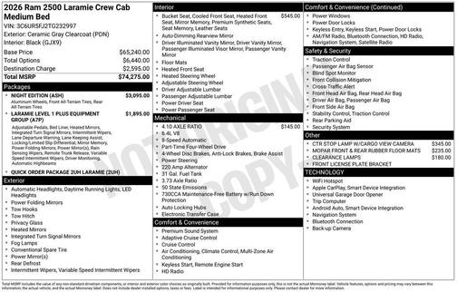 2026 RAM 2500 Laramie Crew Cab 4x4 6'4' Box