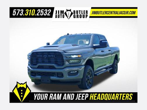 Ceramic Gray Clearcoat 2026 RAM 2500 Black Express Crew Cab 4x4 6'4' Box