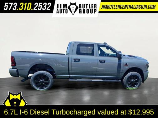 Ceramic Gray Clearcoat 2026 RAM 2500 Black Express Crew Cab 4x4 6'4' Box