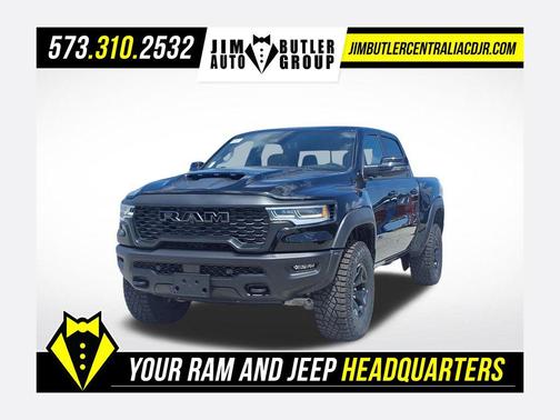 Diamond Black Crystal Pearlcoat 2026 RAM 1500 RHO Crew Cab 4x4 5'7' Box