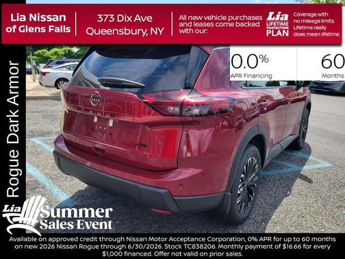 Scarlet Ember Tintcoat 2026 Nissan Rogue Dark Armor